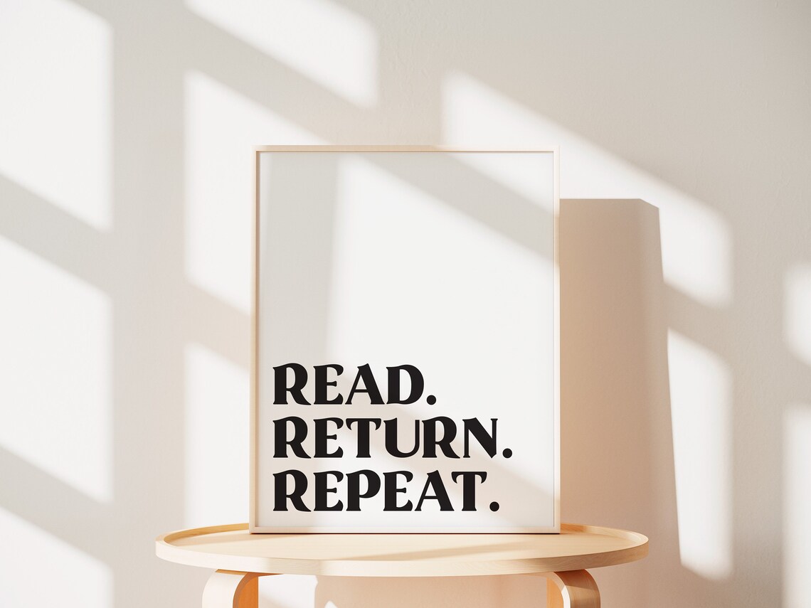 Read Return Repeat, Library Reading Decor - Image 2