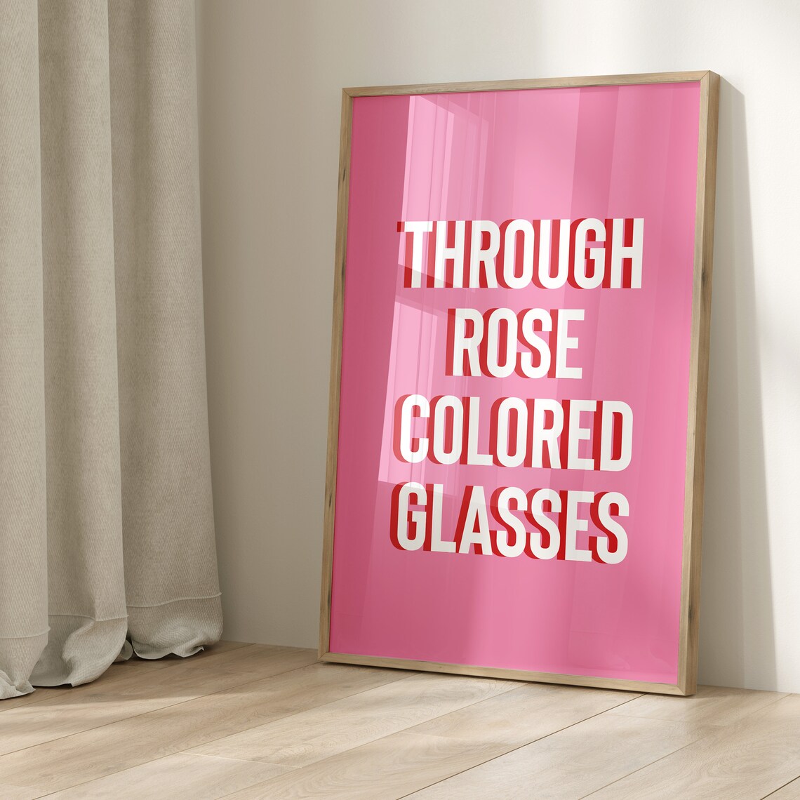 Through Rose Colored Glasses Retro Art Print