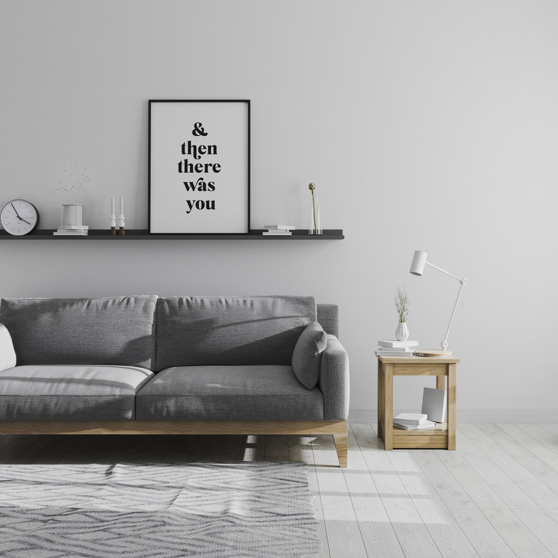 And Then There Was You Minimalist Romantic Wedding Quote Poster - Image 2
