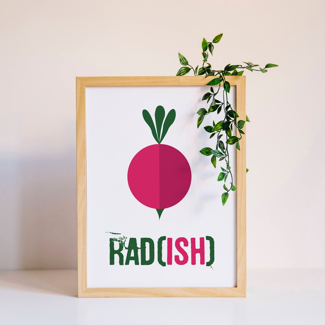 Radish Art, Minimalist Kitchen Poster Print - Image 2
