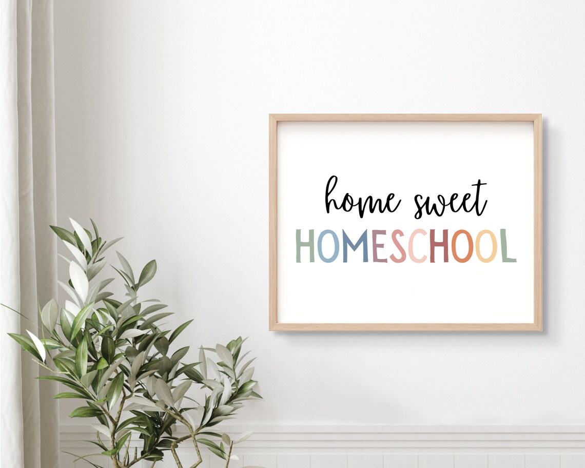 Home Sweet Homeschool Boho Homeschool Poster
