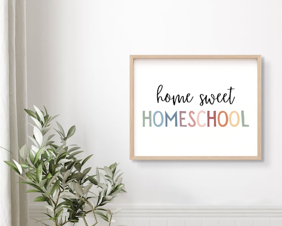 Home Sweet Homeschool Boho Homeschool Poster