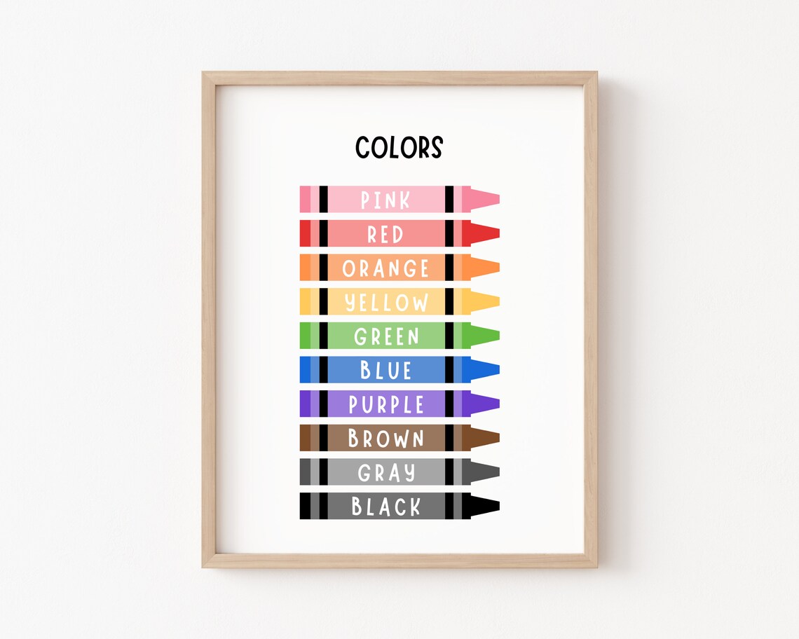 Colors Educational Poster, Preschool Classroom Art Print - Image 2