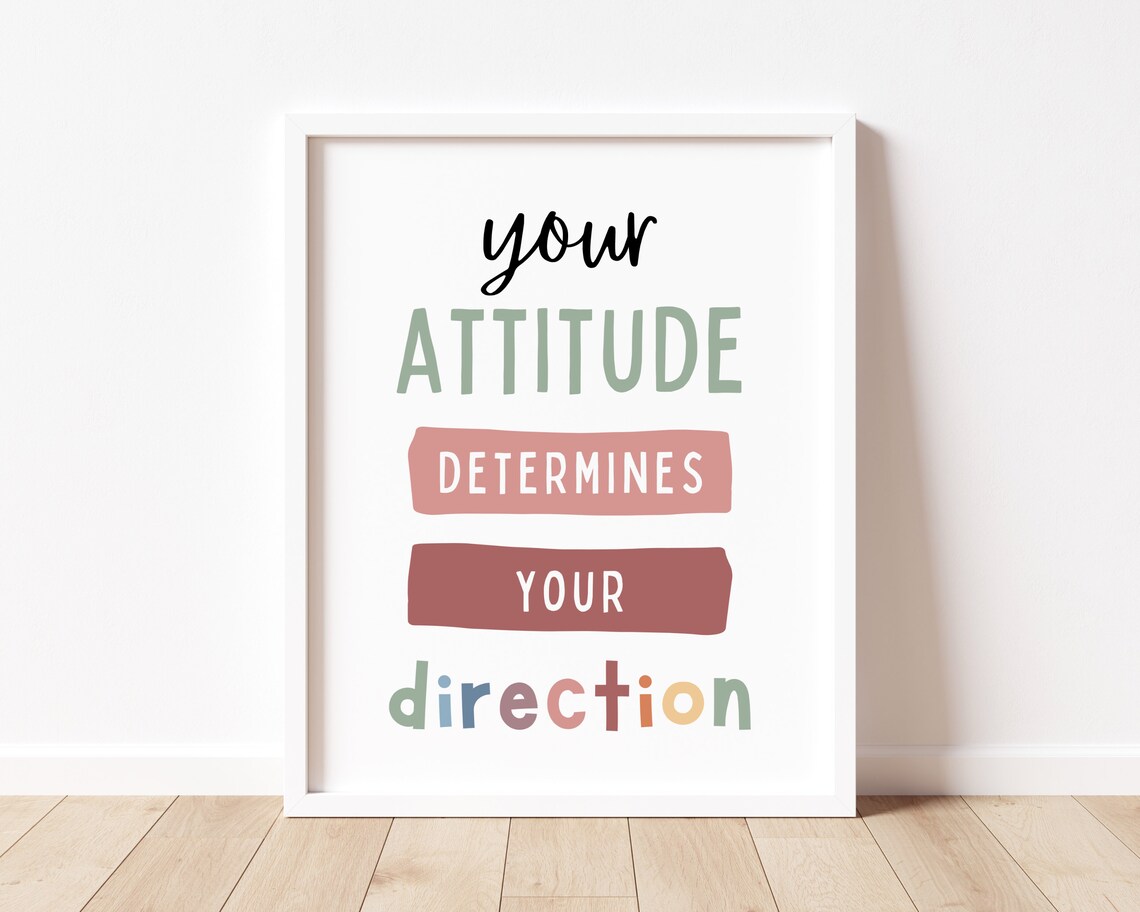Your Attitude Determines Your Direction Boho Poster