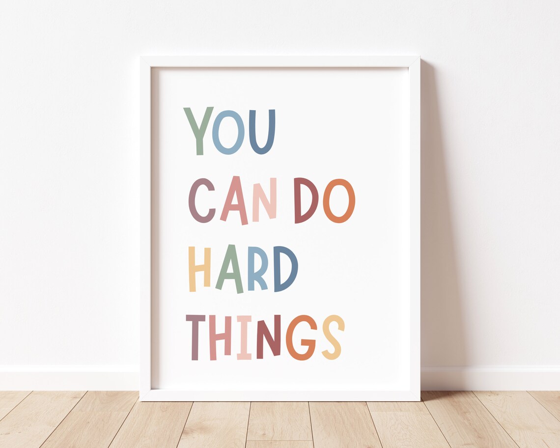 You Can Do Hard Things Boho Classroom Poster - Image 2