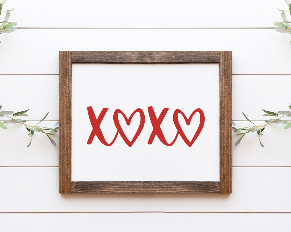 Xoxo Minimalist Valentine Art Print, Xo Typography - Image 2