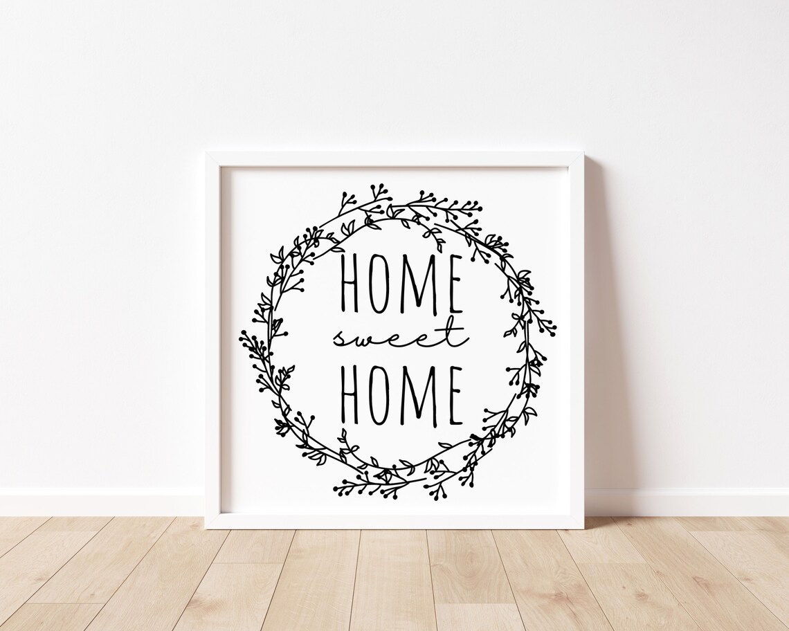 Home Sweet Home Welcome Sign Family Quote Art Print - Image 2