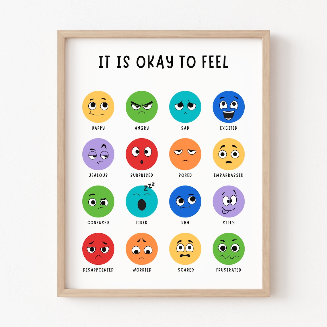 Its Okay To Feel Bright Classroom Emotions Poster