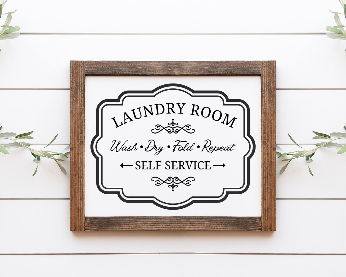 Laundry Room Wash Dry Fold Repeat Sign, Decor - Image 2