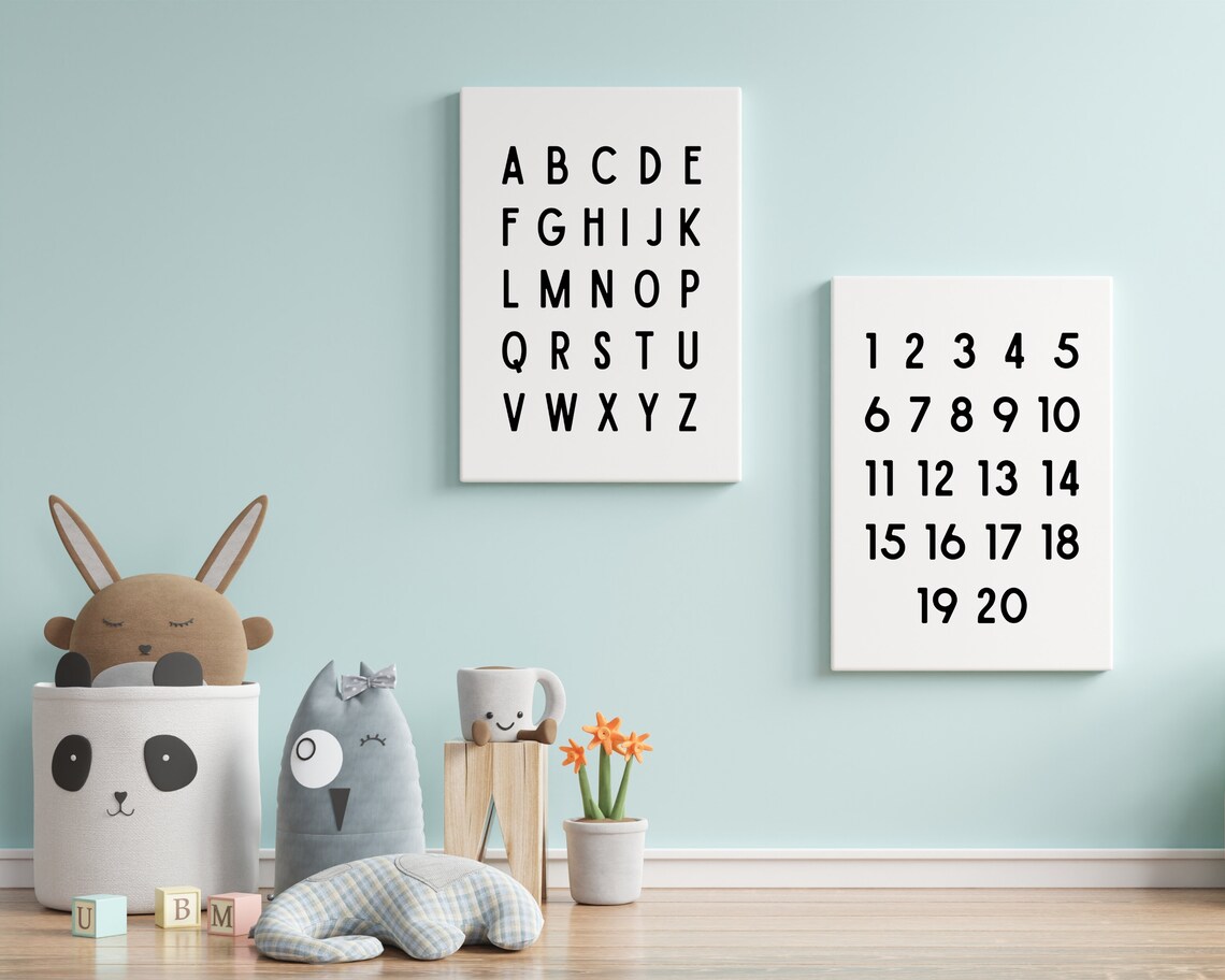 ABC Poster 123 Alphabet Number Art Print - Image 2