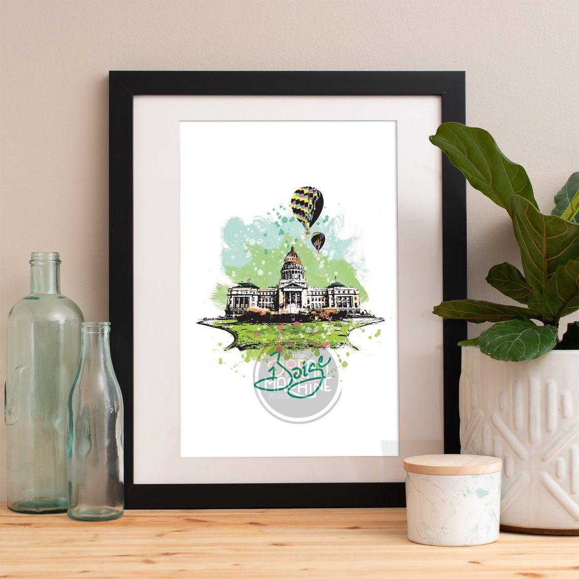 Boise Print Boise Skyline Boise Art Boise Poster Boise Watercolor Boise Art Print Boise Map Boise Wall Art Boise Idaho Art Idaho