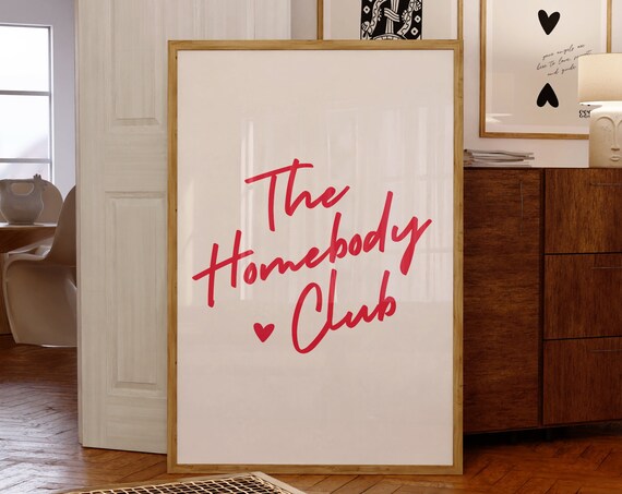 The Homebody Club Neutral Living Room Art Print