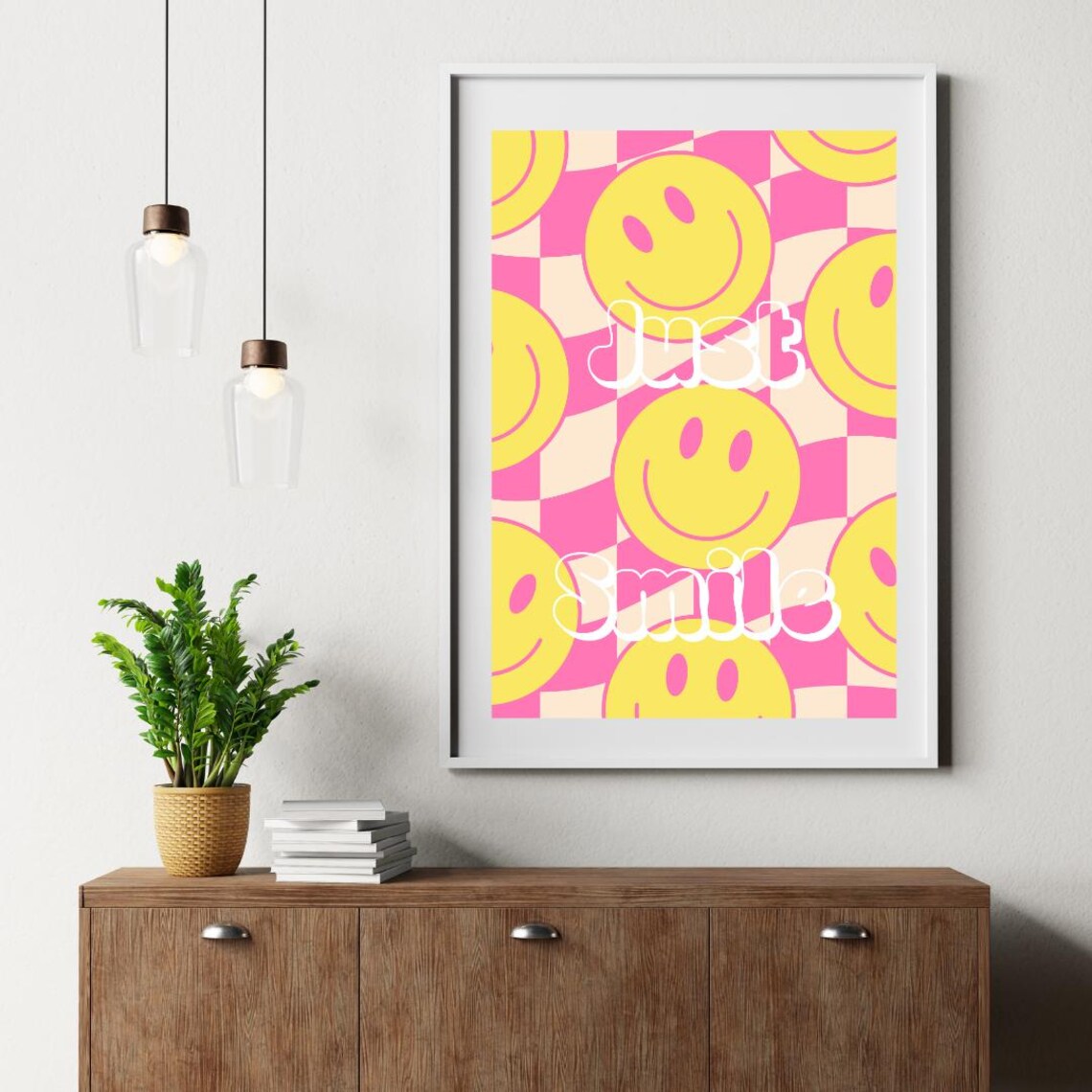 Just Smile Quote, Motivational Inspiration Poster - Image 3