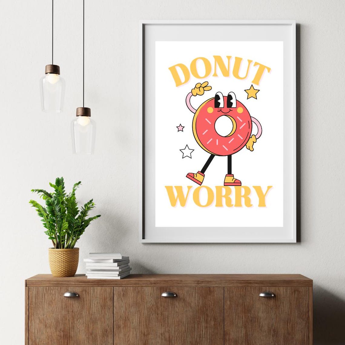 Donut Worry Funny Donut Art Print, Sweet Sayings - Image 4