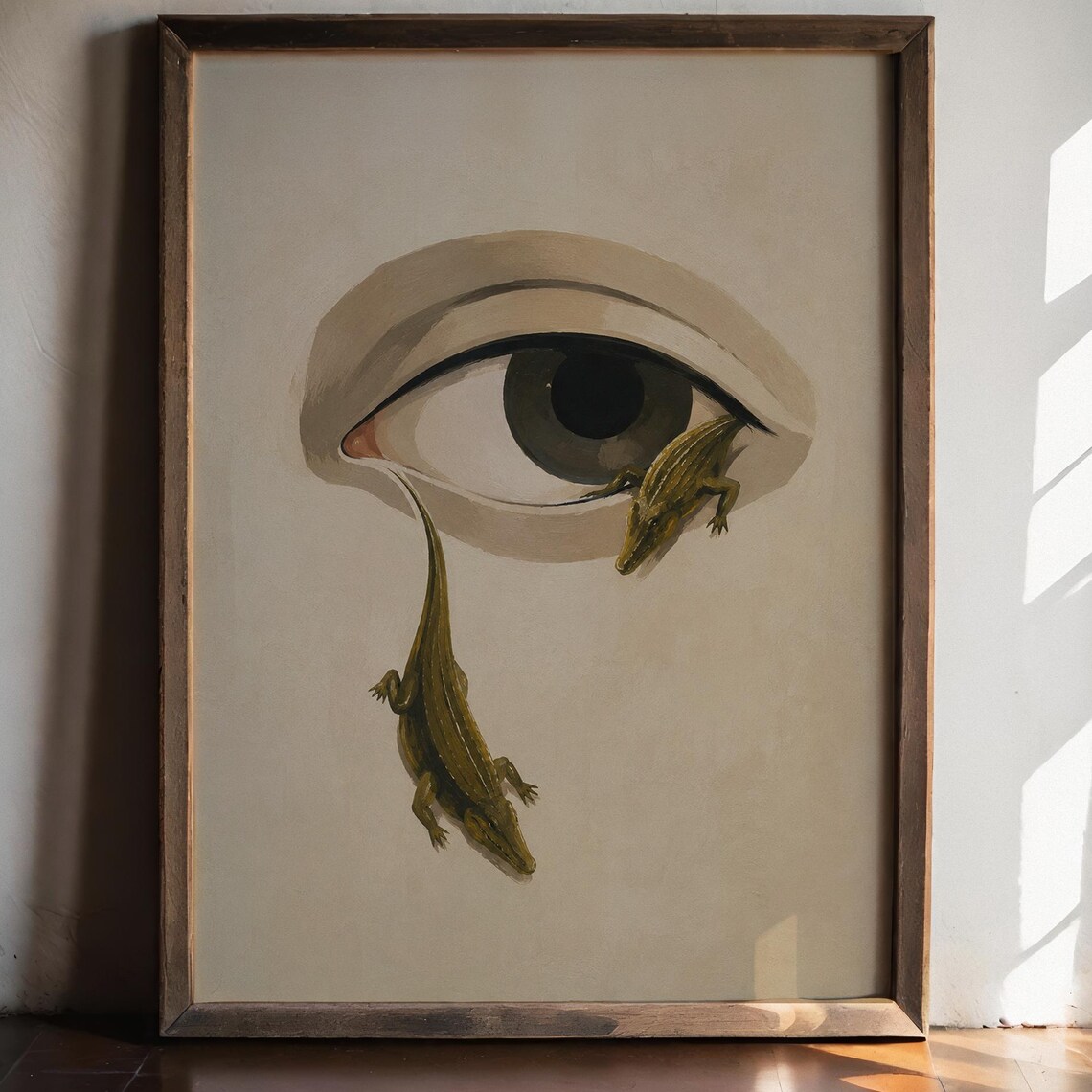 Crocodile Tears Surreal Minimalist Eye Art