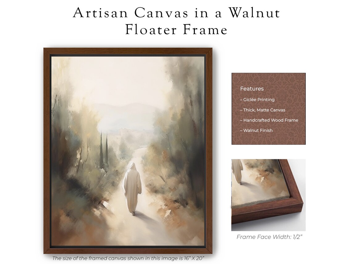 Christ Jesus On The Path, Neutral Christian Art Print - Image 5