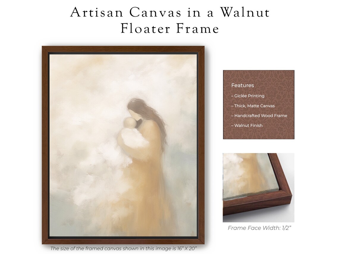 Framed Mary and Jesus Mother and Child Religious Faith Poster - Image 5