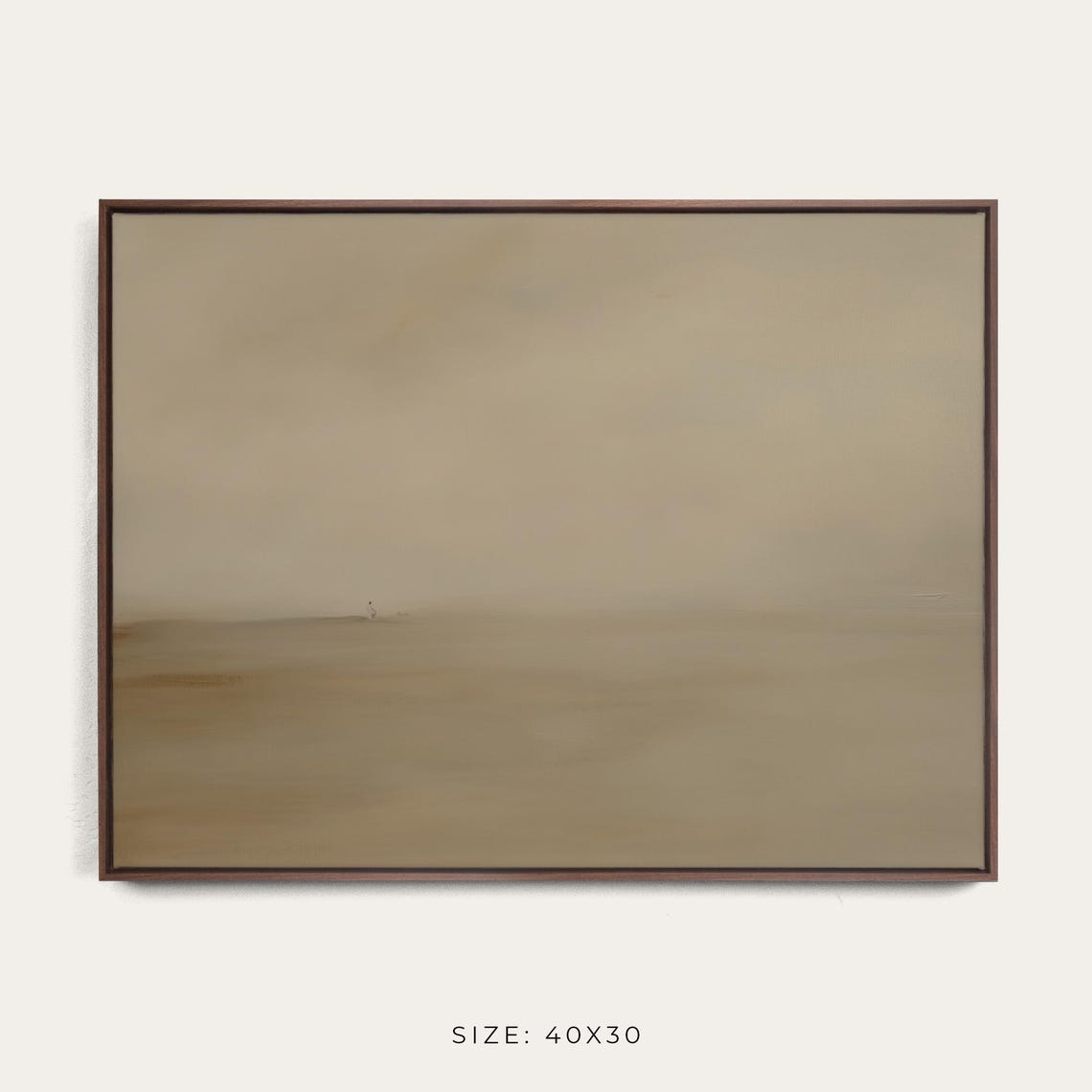 Minimalist Warm Beige Abstract Neutral Tone Canvas Gallery Print - Image 3