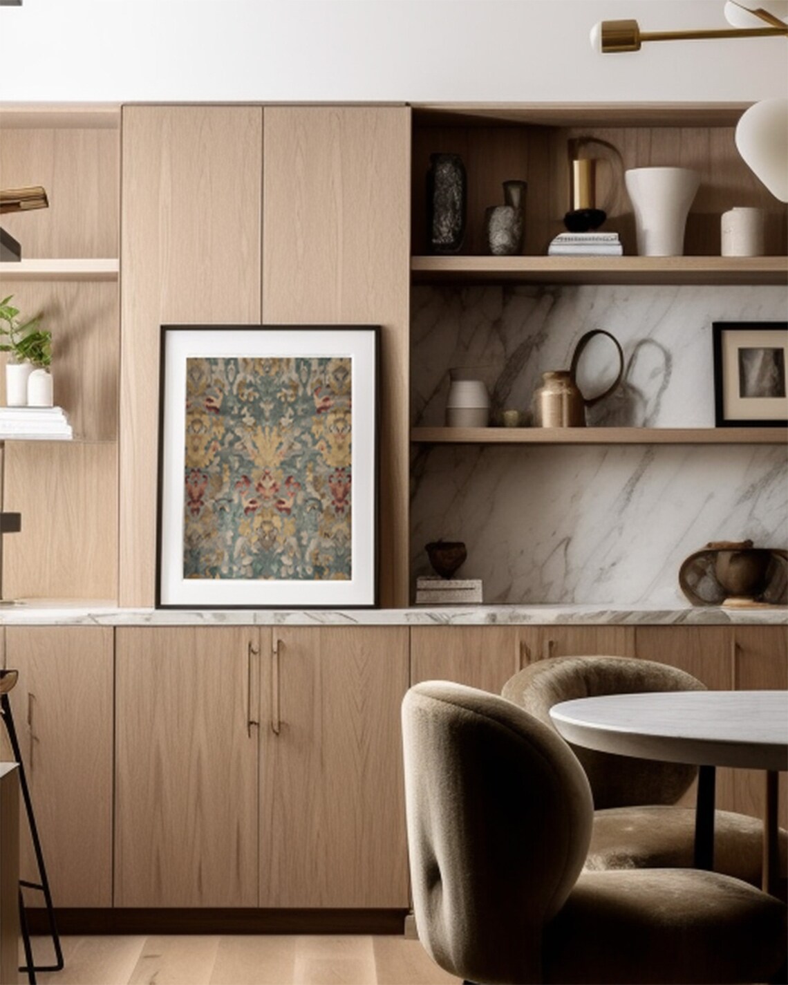 Rug Pattern Farmhouse Art Print, Transitional Decor - Image 3