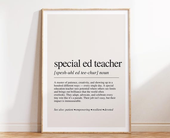 Special Education Teacher Definition, Appreciation Gift