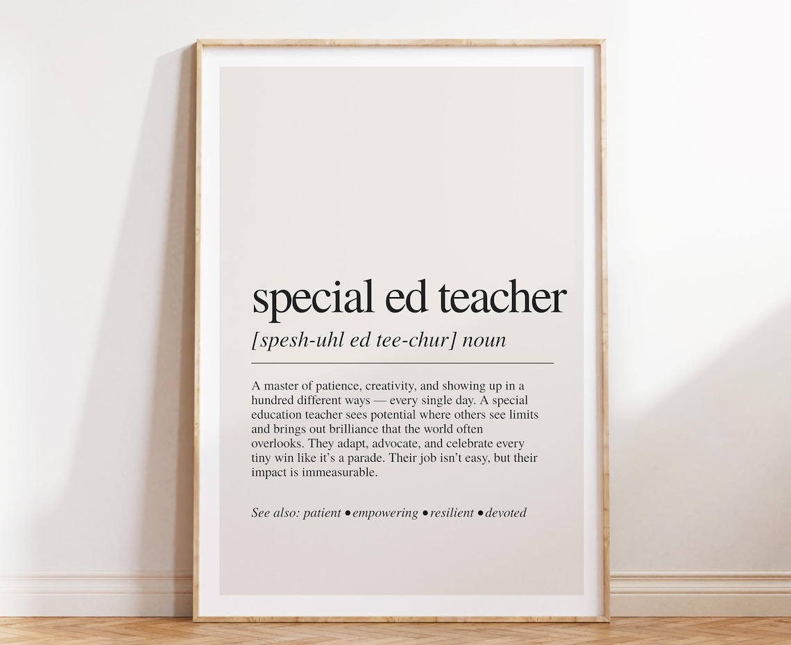 Special Education Teacher Definition, Appreciation Gift