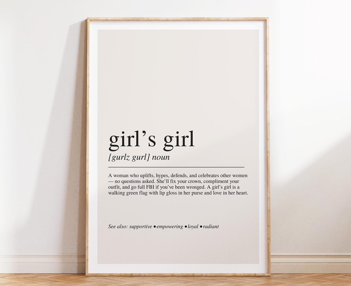 Girls Girl Definition, Women Empowerment Art Print