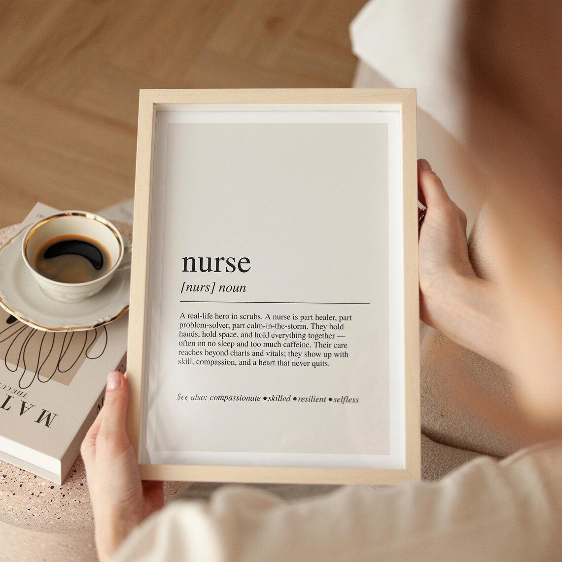 Nurse Definition Healthcare Hero Appreciation Thank You Gift Poster