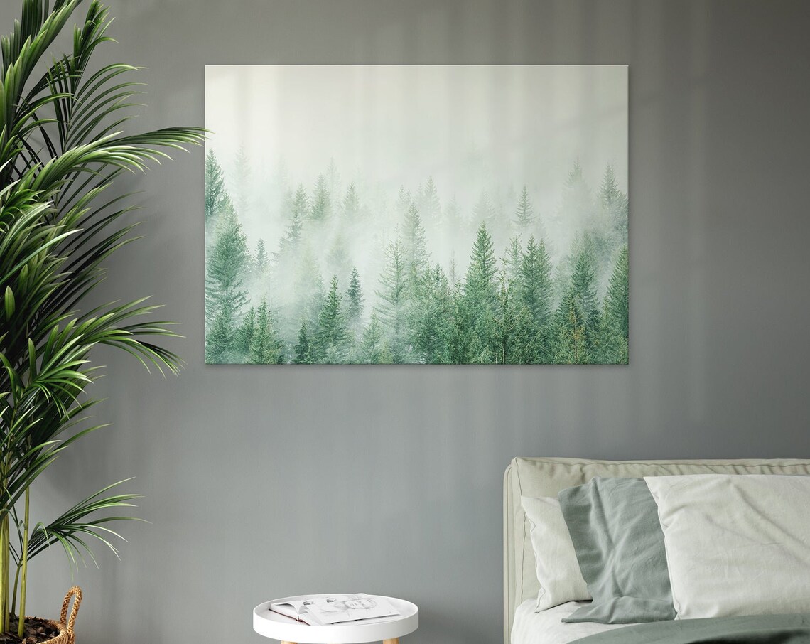 Minimalist Forest, Rustic Cabin Lodge Art Print