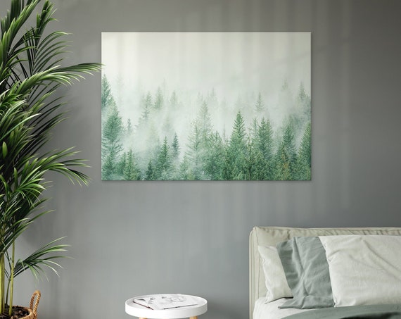 Minimalist Forest, Rustic Cabin Lodge Art Print