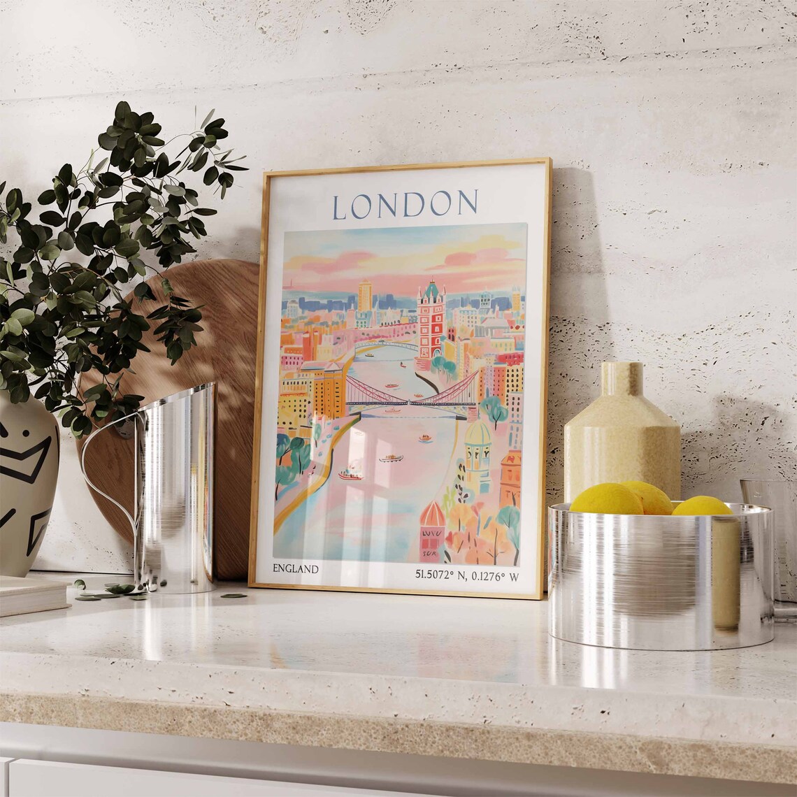 London Vintage Travel Poster, United Kingdom Art Print - Image 3