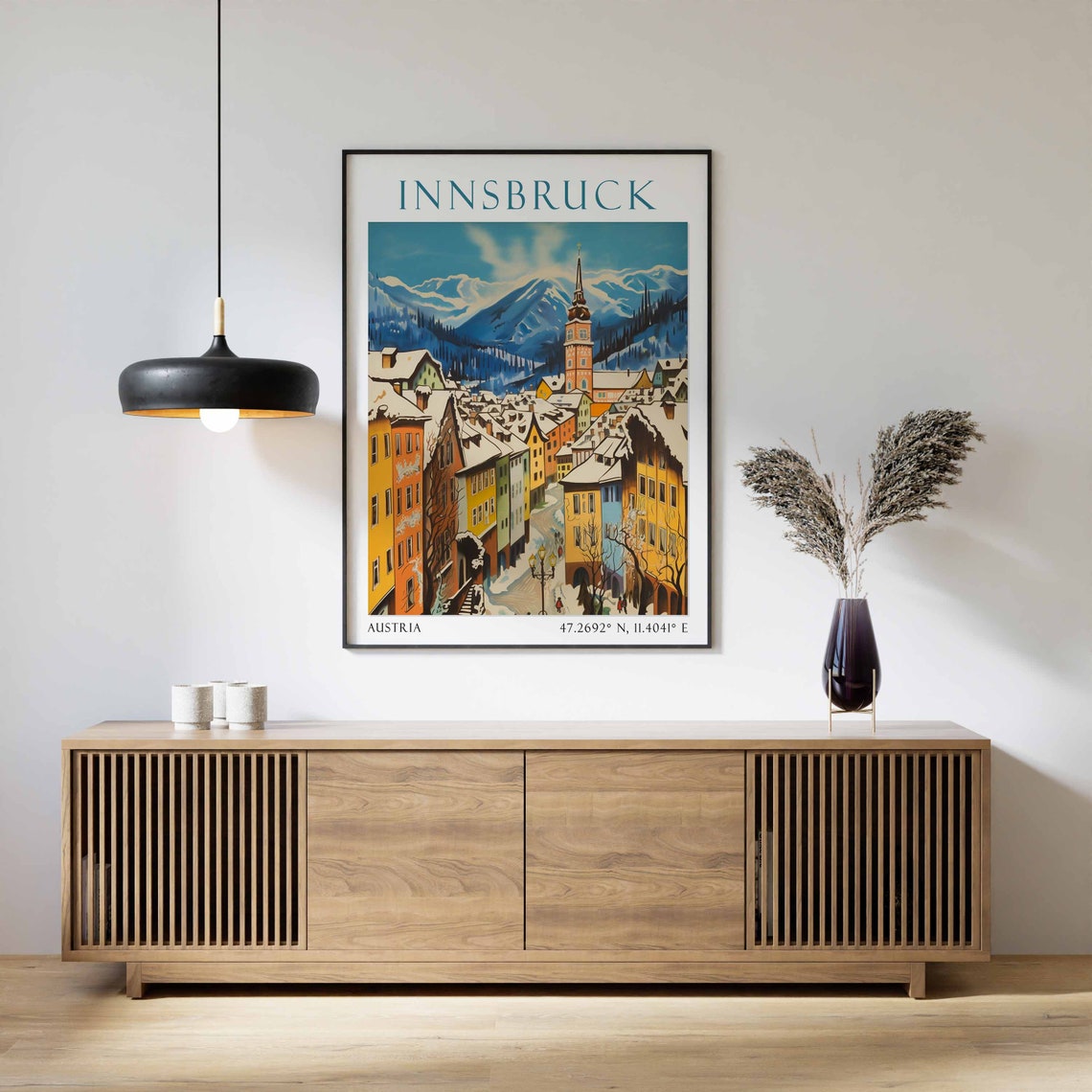 Innsbruck Travel Poster Innsbruck Print Austria Art Print Innsbruck Gift Innsbruck Wall Art Austria Decor - Image 3