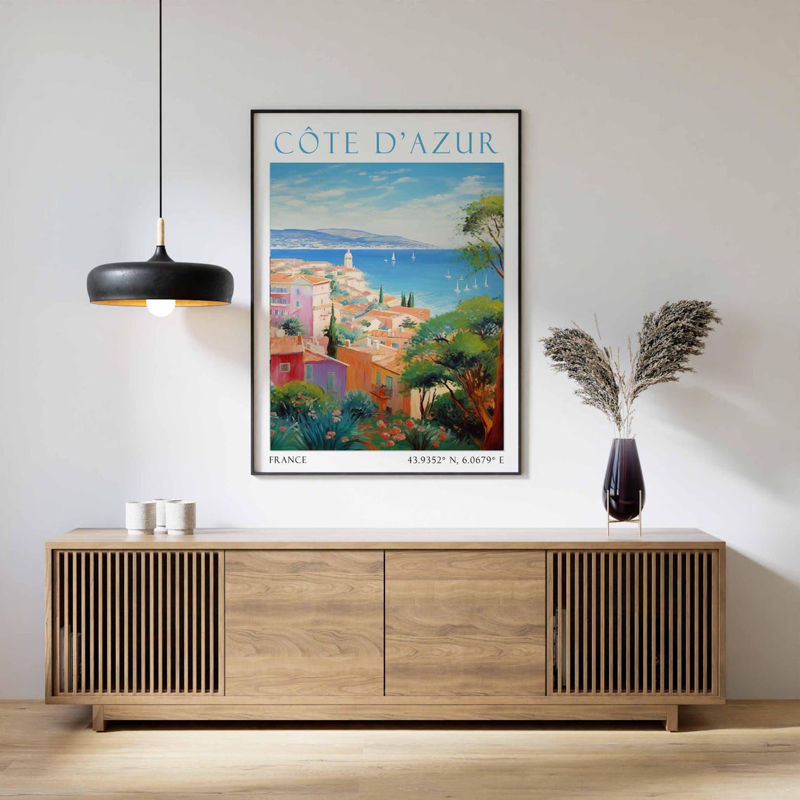 Cote Dazur City Travel Print Cote Dazur France Travel Poster Print Cote Dazur Wall Art France Coastal Travel Wall Decor - Image 2