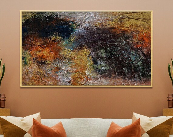 Modern Abstract Painting, Neutral Wall Art Print