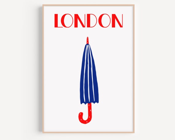 London Travel Print, England City Poster Art