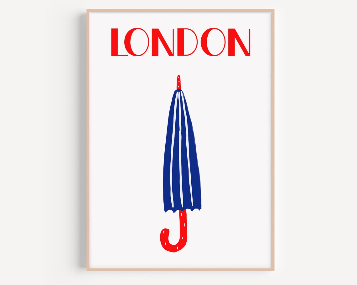London Travel Print, England City Poster Art