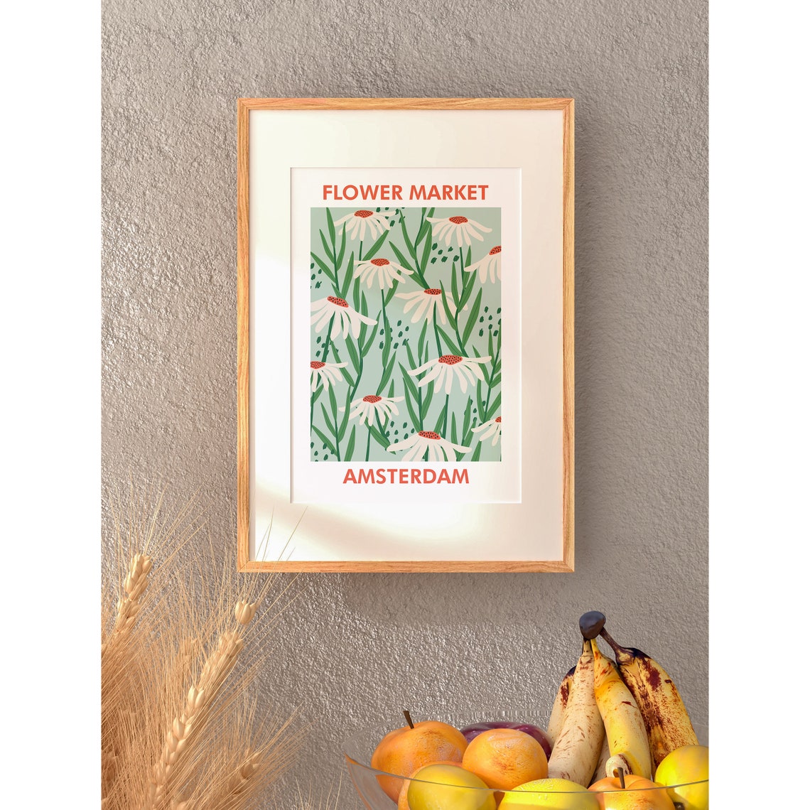 Amsterdam Flower Market Poster Flower Market Print Wall Art Matisse Flower Retro Wall Art Flower Shop Sign Flower Retro - Image 2