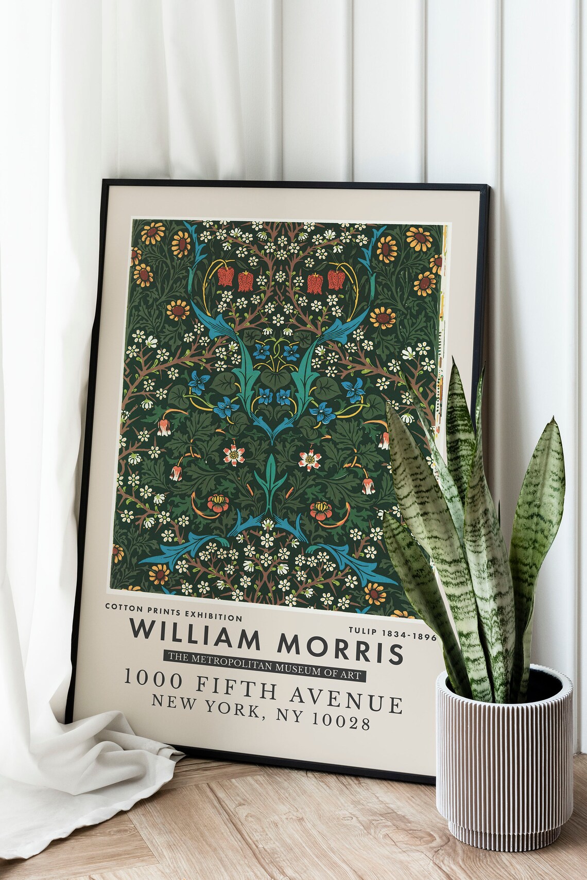 William Morris Exhibition Poster, Botanical Tulips - Image 2
