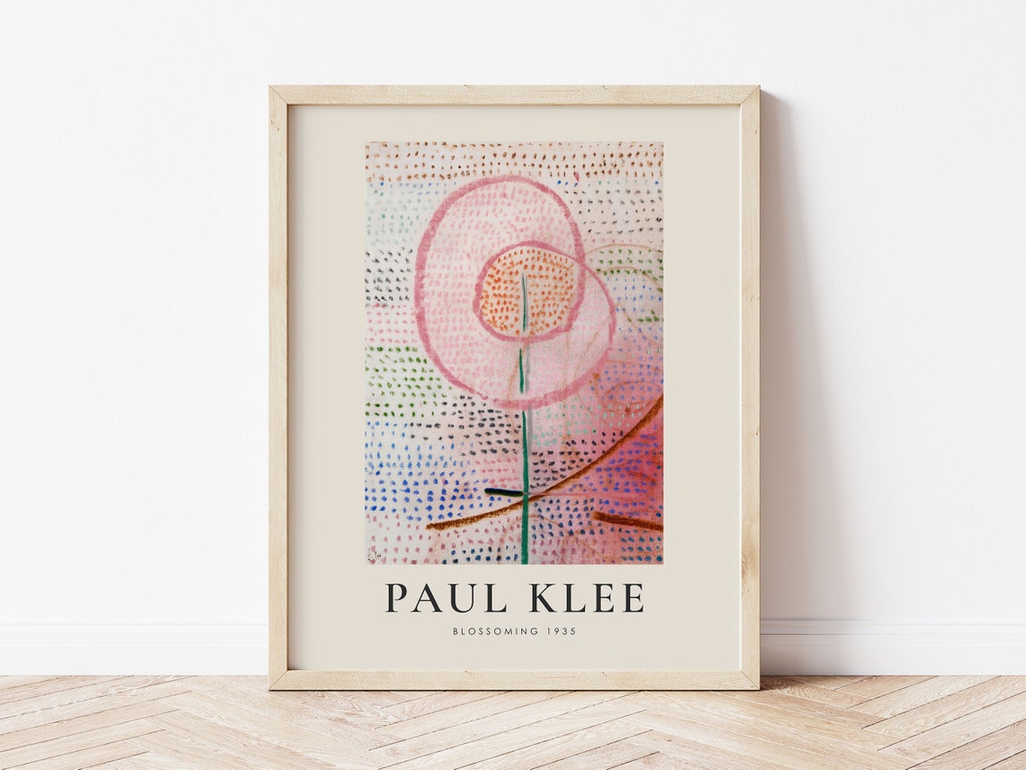 Paul Klee Blossoming 1935 Pink Abstract Pointillist Flower Poster - Image 2