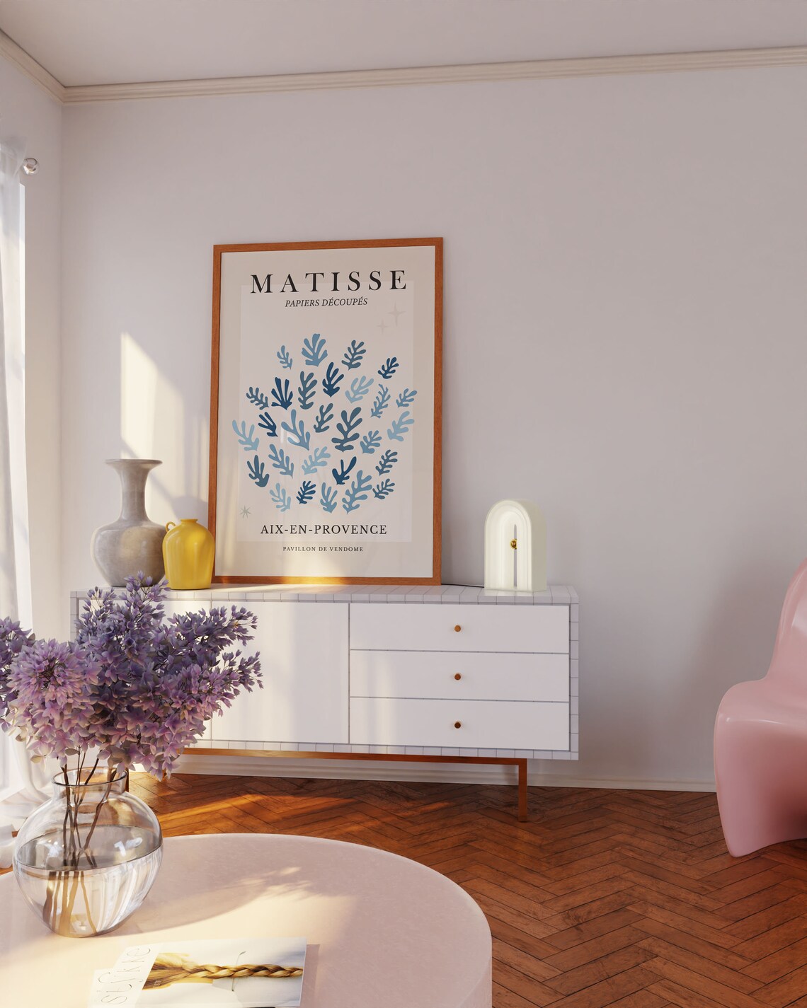 Henri Matisse Cut Out Print Blue Wall Art Vendome Exhibition Poster Modern Over Bed Wall Decor Instant - Image 3