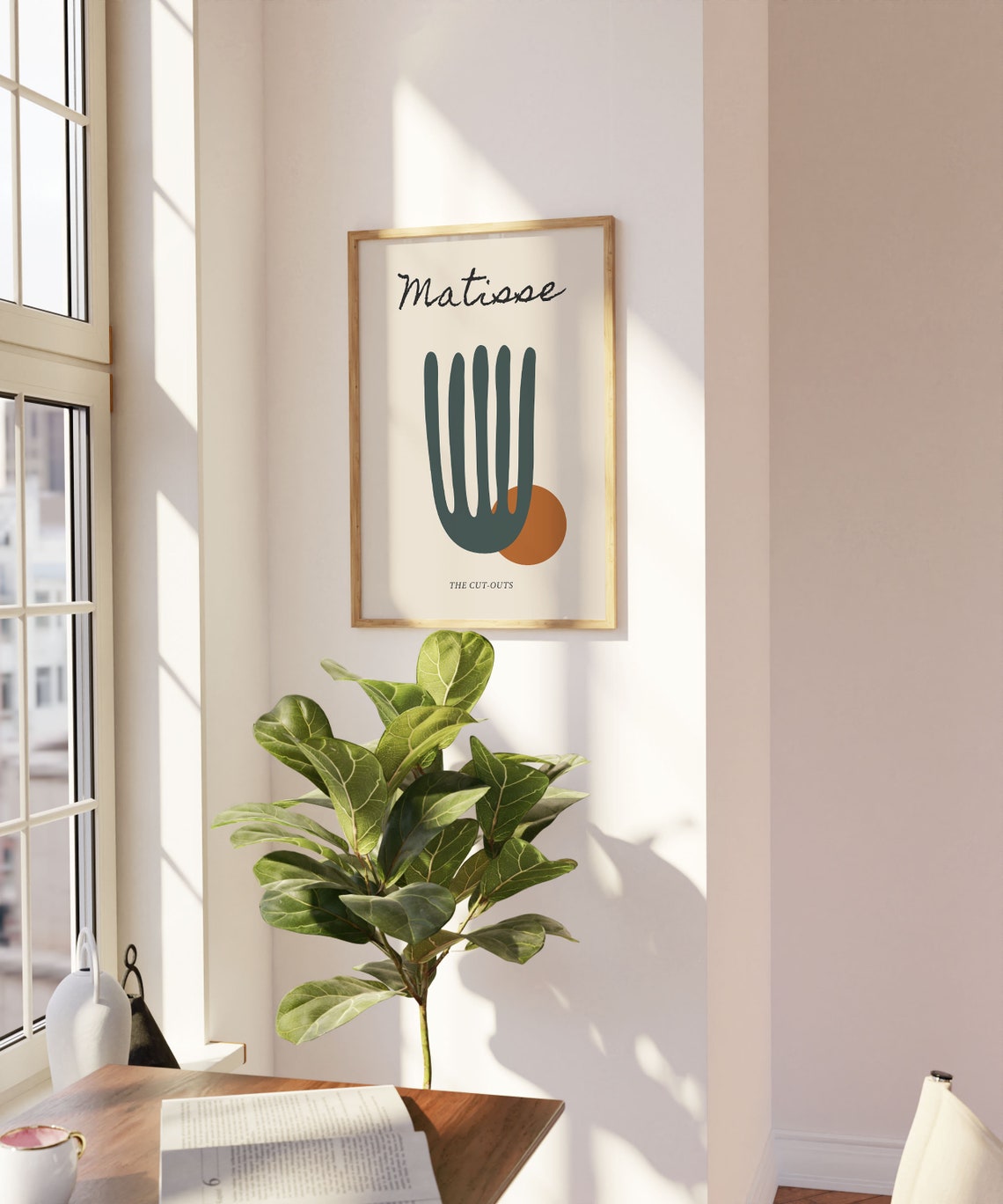 Henri Matisse The Cut Outs Teal Minimalist Abstract Art Poster - Image 2