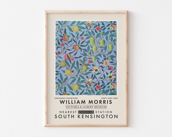 William Morris Fruit Pattern V and A Museum Exhibition Poster