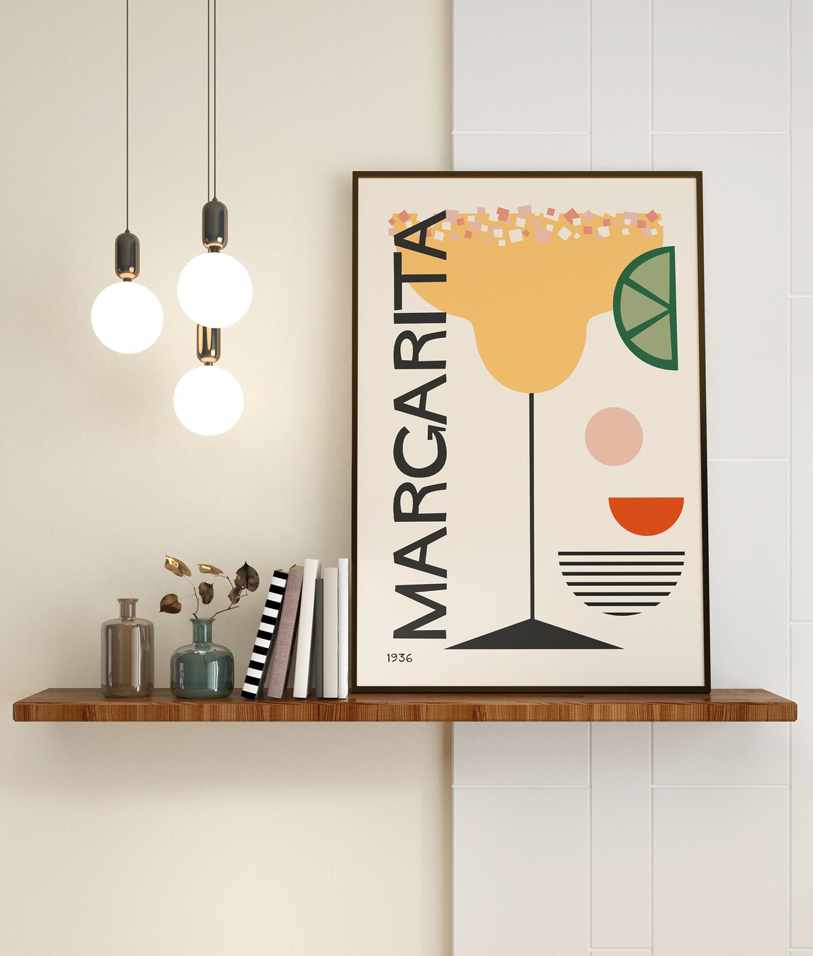 Margarita Cocktail Retro Mid-Century Modern Poster - Image 3