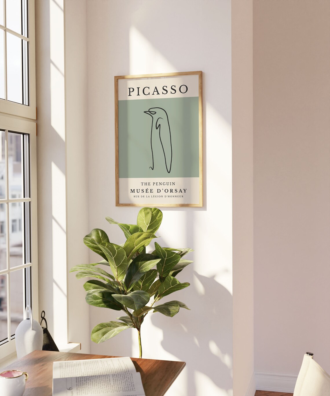 Picasso Penguin Line Art Print, Minimalist Sketch - Image 3