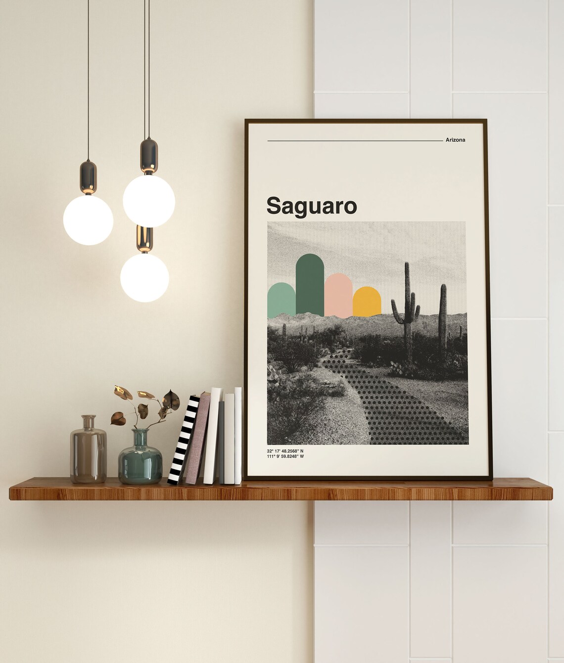 Saguaro National Park Retro Minimalist Travel Poster - Image 3