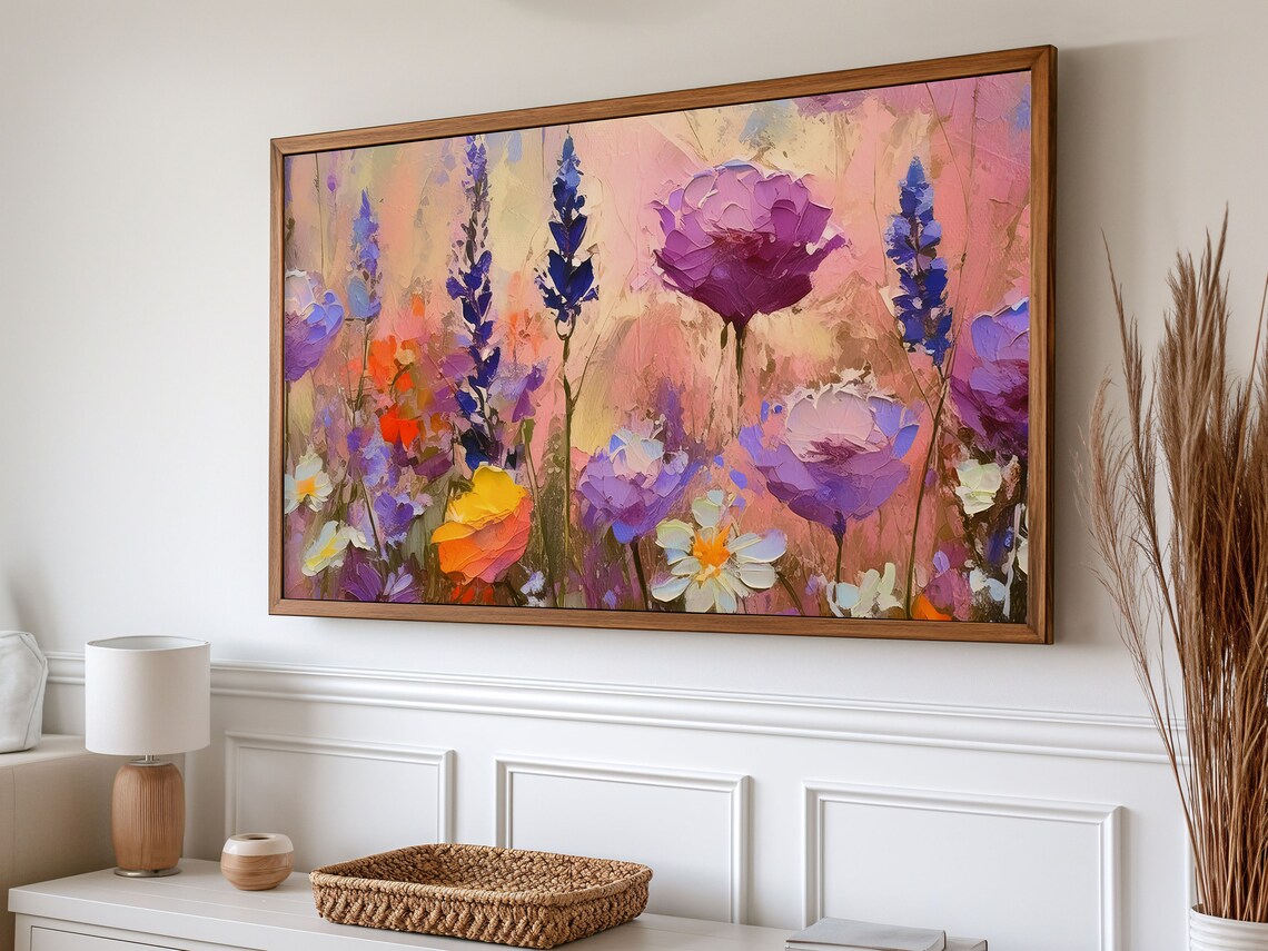 Abstract Spring Wildflower Cottagecore Art Print