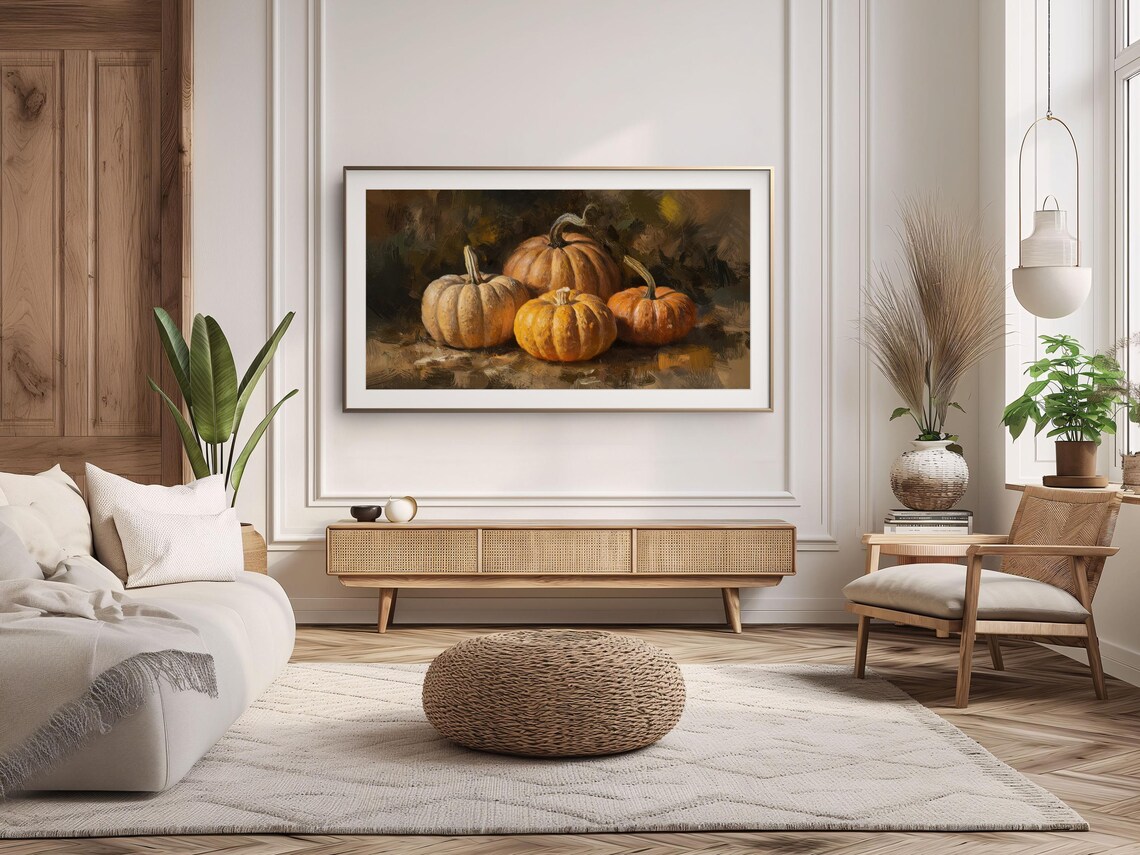 Fall Rustic Pumpkin Painting, Farmhouse Art Print - Image 2