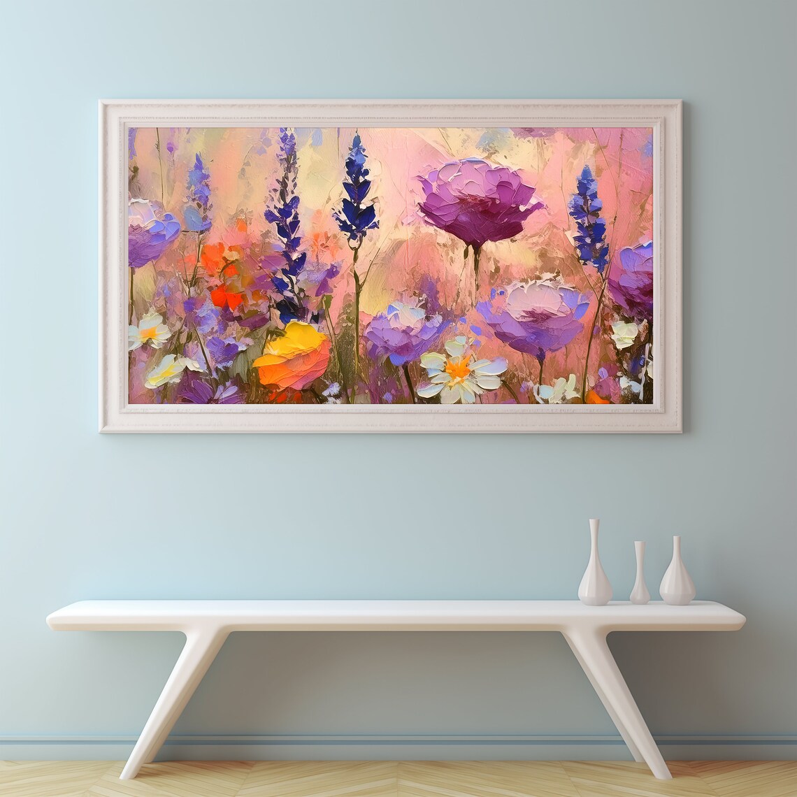 Abstract Spring Wildflower Cottagecore Art Print - Image 4