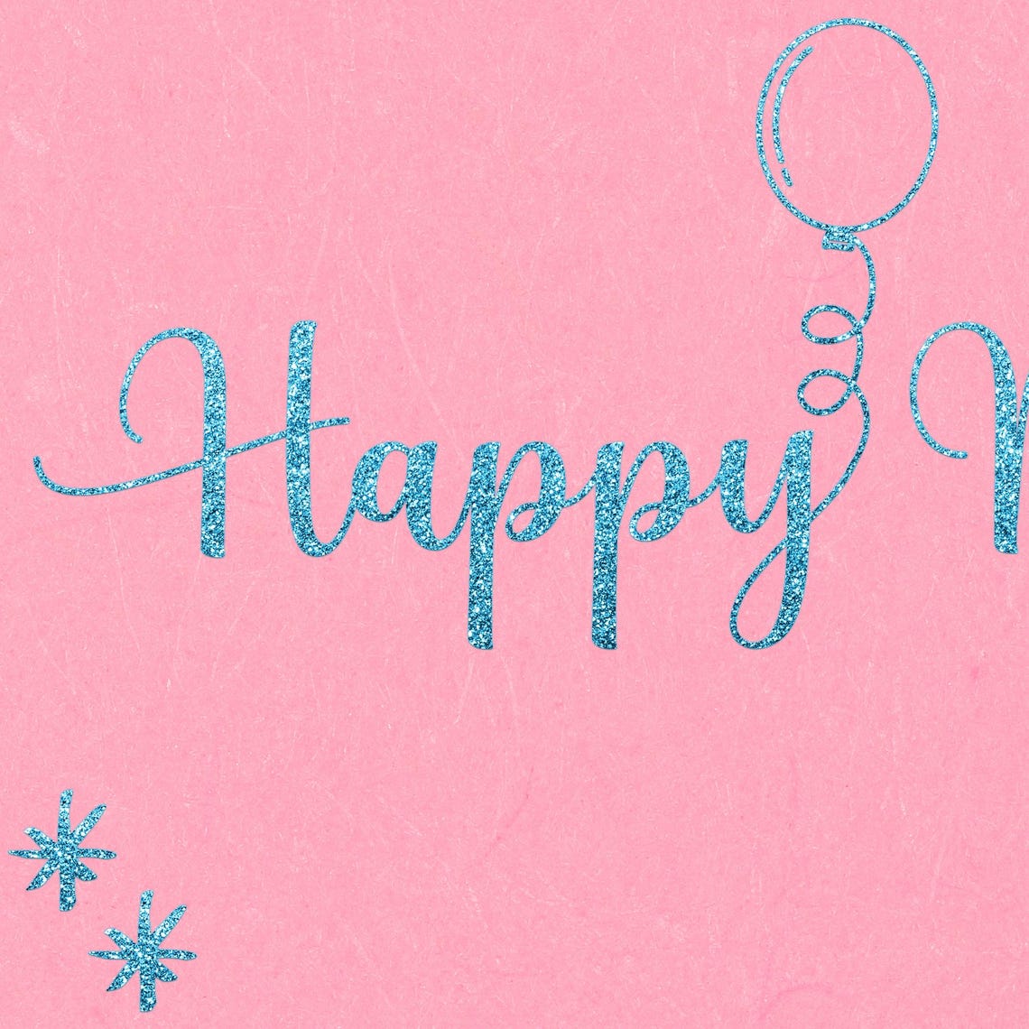 Frame Tv Art Happy Birthday Pink Blue Birthday Tv Decor Girly Birthday Party Tv Picture Art Tv Birthday Girl Bday Tv Art - Image 2