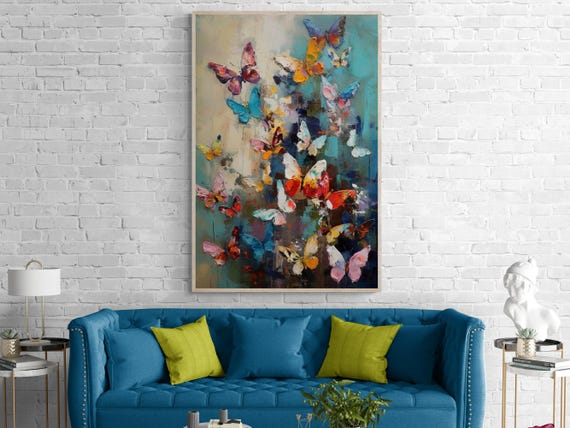 Colourful Museum Quality Butterfly Poster Print Modern Artwork For Your Living Space