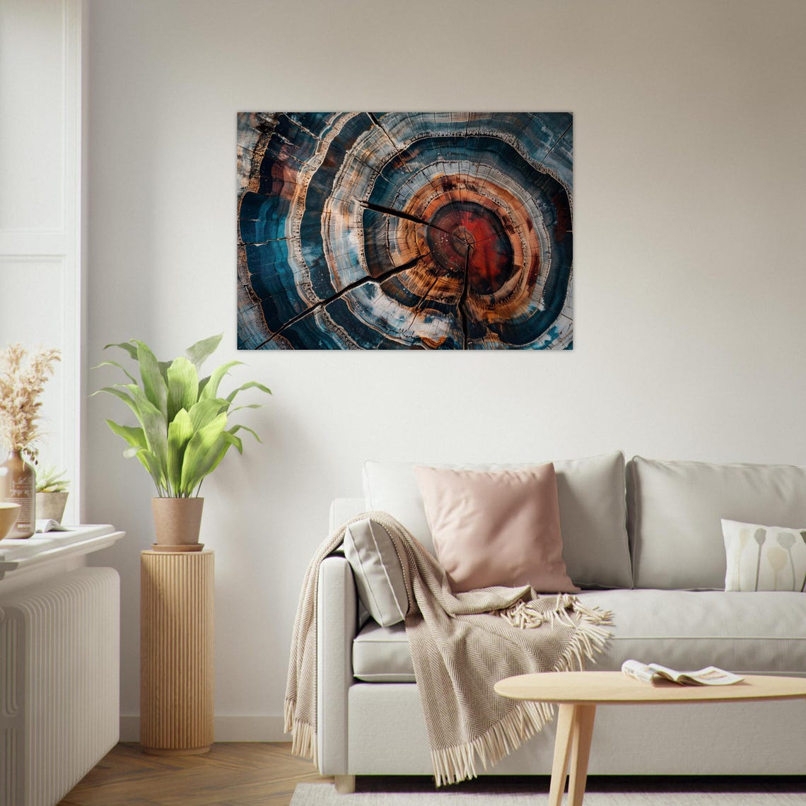Abstract Tree Ring Art Colorful Tree Rings Poster With Intense Colors Unique Wall Art For Modern Design - Image 4